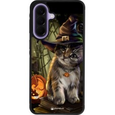 Coque Samsung Galaxy A57 5G - Silicone rigide noir Halloween 21 Witch cat