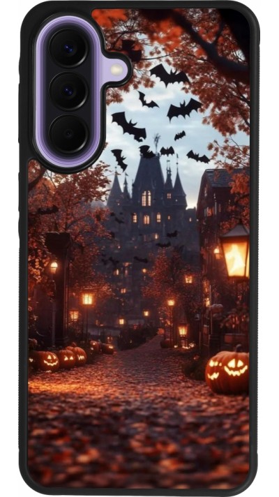 Samsung Galaxy A57 5G Case Hülle - Silikon schwarz Halloween 2025 Haunted house