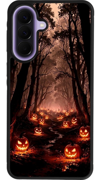 Samsung Galaxy A57 5G Case Hülle - Silikon schwarz Halloween 2025 Road of Terrifying Pumpkins