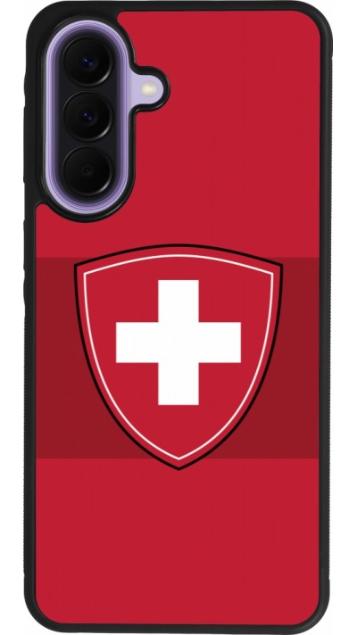 Coque Samsung Galaxy A57 5G - Silicone rigide noir Hockey World Championship Ecusson Suisse