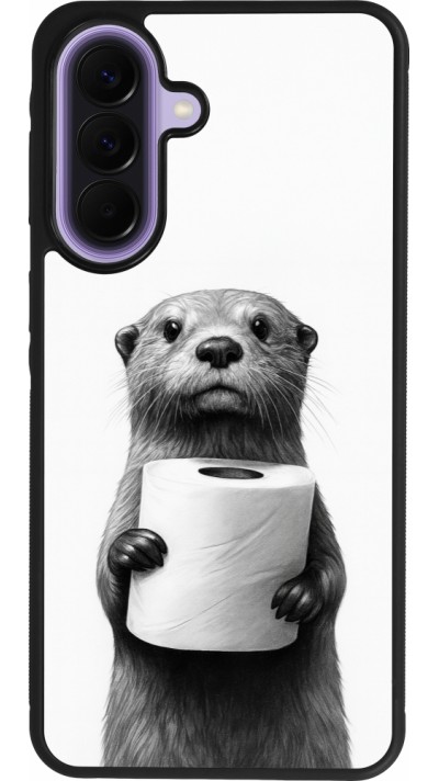 Samsung Galaxy A57 5G Case Hülle - Silikon schwarz Otter Toilettenpapier