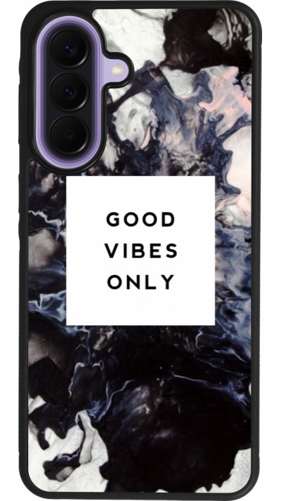 Samsung Galaxy A57 5G Case Hülle - Silikon schwarz Marble Good Vibes Only