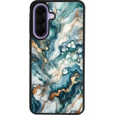 Samsung Galaxy A57 5G Case Hülle - Silikon schwarz Grüner Blauer Goldener Marmor