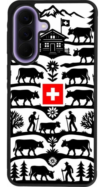 Coque Samsung Galaxy A57 5G - Silicone rigide noir Poya Suisse 3
