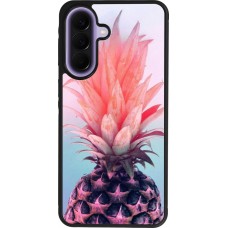 Samsung Galaxy A57 5G Case Hülle - Silikon schwarz Purple Pink Pineapple