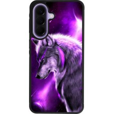 Samsung Galaxy A57 5G Case Hülle - Silikon schwarz Purple Sky Wolf