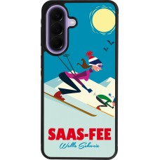 Coque Samsung Galaxy A57 5G - Silicone rigide noir Saas-Fee Ski Downhill