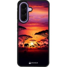 Coque Samsung Galaxy A57 5G - Silicone rigide noir Safari sunset wildlife