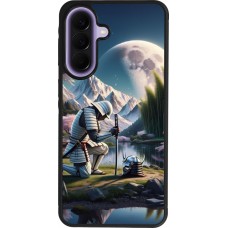 Samsung Galaxy A57 5G Case Hülle - Silikon schwarz Samurai Katana Mond