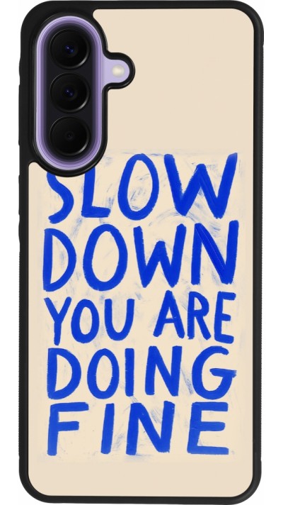 Coque Samsung Galaxy A57 5G - Silicone rigide noir Slow down 2026