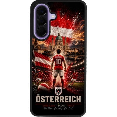 Samsung Galaxy A57 5G Case Hülle - Silikon schwarz Fussball Österreich splash 2026