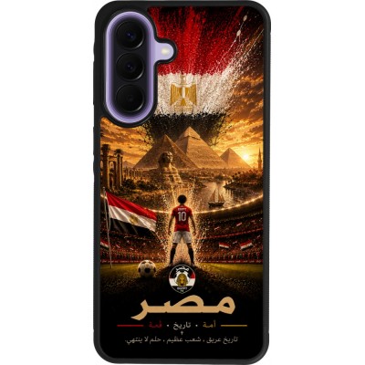 Coque Samsung Galaxy A57 5G - Silicone rigide noir Football Égypte splash 2026