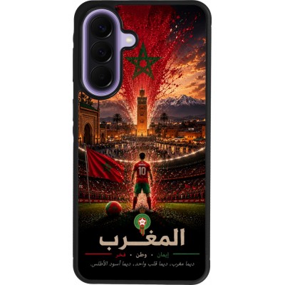 Samsung Galaxy A57 5G Case Hülle - Silikon schwarz Fussball Marokko splash 2026