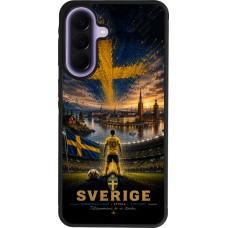 Samsung Galaxy A57 5G Case Hülle - Silikon schwarz Fussball Schweden splash 2026