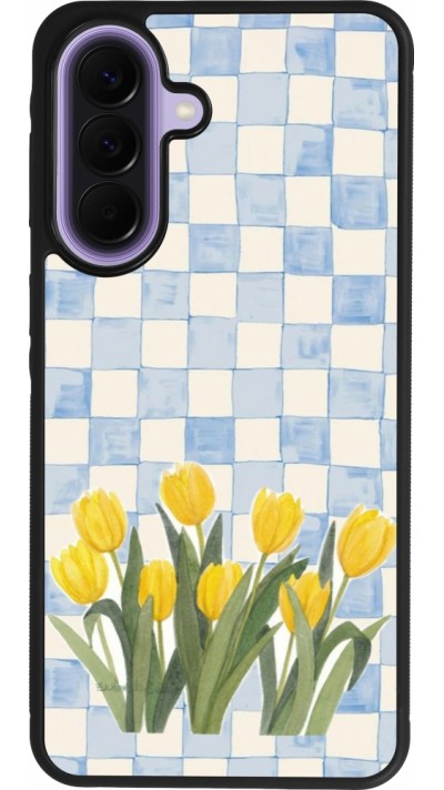 Samsung Galaxy A57 5G Case Hülle - Silikon schwarz Blue vichy tulips Spring 2026