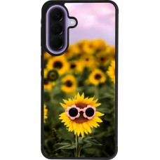 Coque Samsung Galaxy A57 5G - Silicone rigide noir Sunflower with glasses Spring 2026