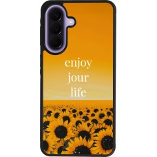 Coque Samsung Galaxy A57 5G - Silicone rigide noir Summer 2025 Enjoy your life