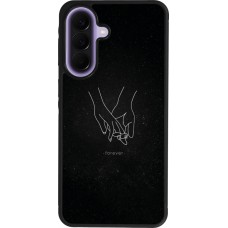 Samsung Galaxy A57 5G Case Hülle - Silikon schwarz Valentine 2023 hands forever