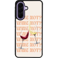 Coque Samsung Galaxy A57 5G - Silicone rigide noir Wine not