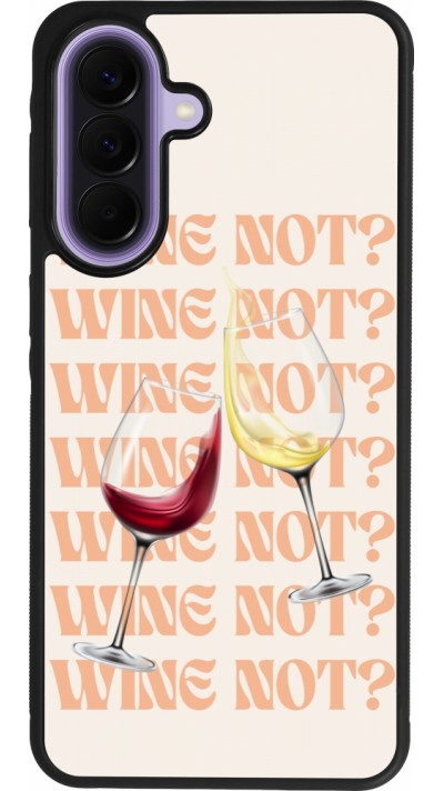 Coque Samsung Galaxy A57 5G - Silicone rigide noir Wine not