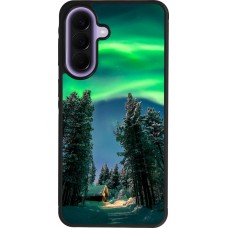 Coque Samsung Galaxy A57 5G - Silicone rigide noir Winter 22 Northern Lights