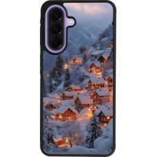 Coque Samsung Galaxy A57 5G - Silicone rigide noir Winter 25 Winter snowy village