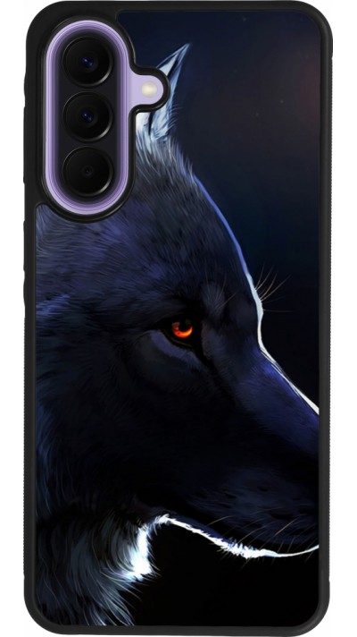 Coque Samsung Galaxy A57 5G - Silicone rigide noir Wolf Shape
