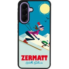 Coque Samsung Galaxy A57 5G - Silicone rigide noir Zermatt Ski Downhill