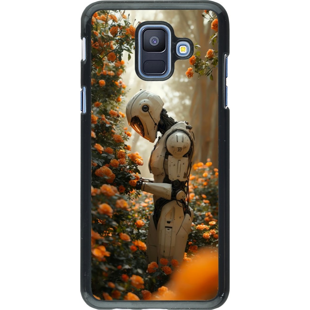Samsung Galaxy A6 Case Hülle - Astronaut flowers 2025