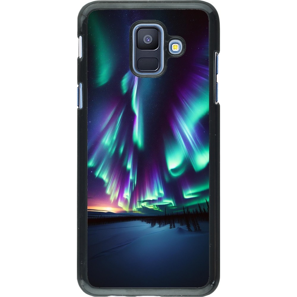 Samsung Galaxy A6 Case Hülle - Funkelndes Nordlicht