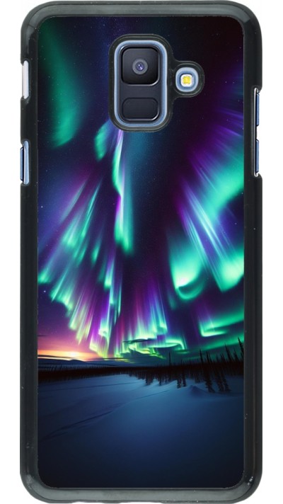 Coque Samsung Galaxy A6 - Aurore Boréale Étincelante