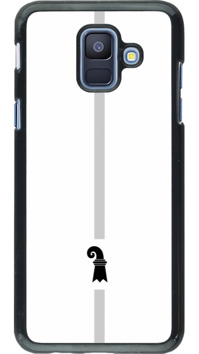 Samsung Galaxy A6 Case Hülle - Kanton BS weiss