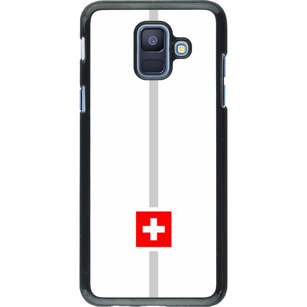 Samsung Galaxy A6 Case Hülle - Kanton CH weiss