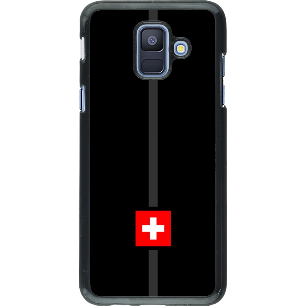 Samsung Galaxy A6 Case Hülle - Kanton CH schwarz