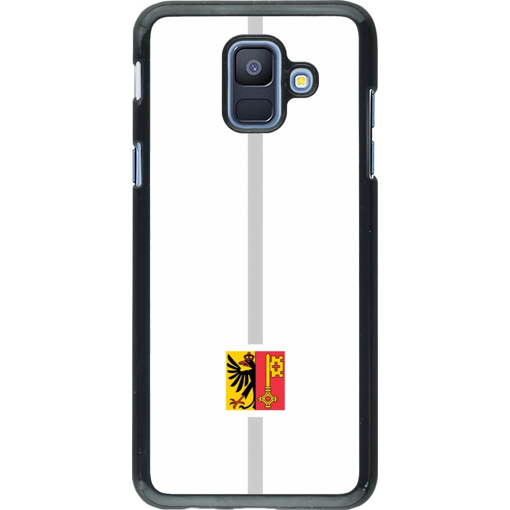 Samsung Galaxy A6 Case Hülle - Kanton GE weiss