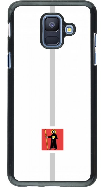 Samsung Galaxy A6 Case Hülle - Kanton GL weiss