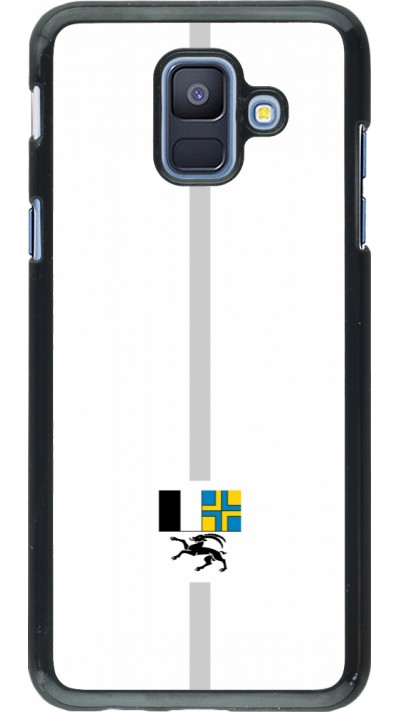 Samsung Galaxy A6 Case Hülle - Kanton GR weiss