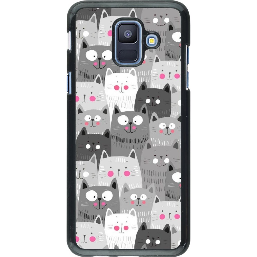Hülle Samsung Galaxy A6 - Katzenschwärme