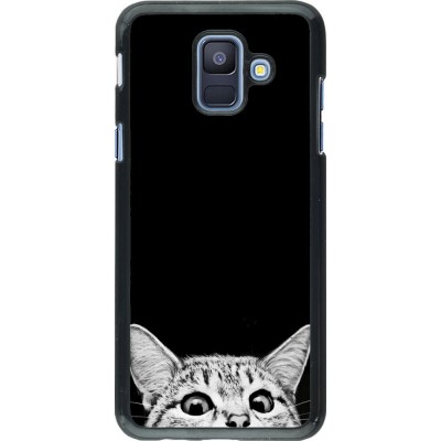 Hülle Samsung Galaxy A6 - Cat Looking Up Black