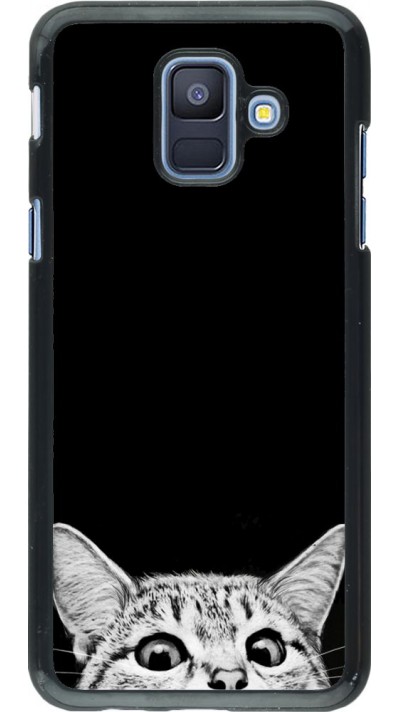 Coque Samsung Galaxy A6 - Cat Looking Up Black