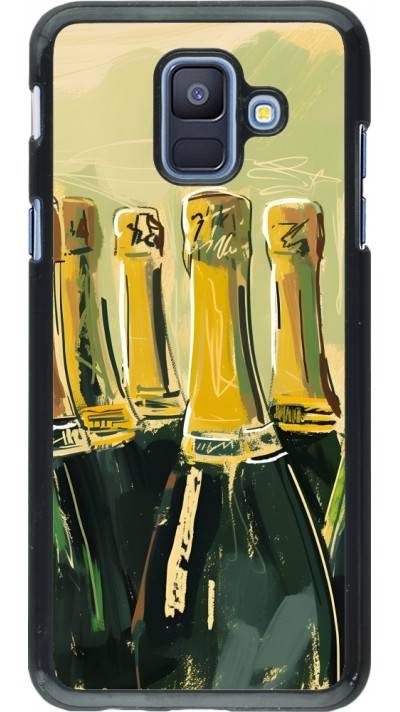 Samsung Galaxy A6 Case Hülle - Champagne Malerei