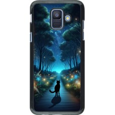Coque Samsung Galaxy A6 - Chat noir promenade