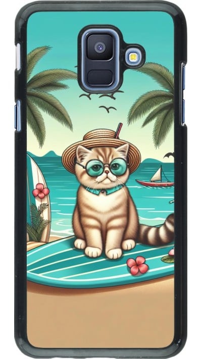 Samsung Galaxy A6 Case Hülle - Chat Surf Stil