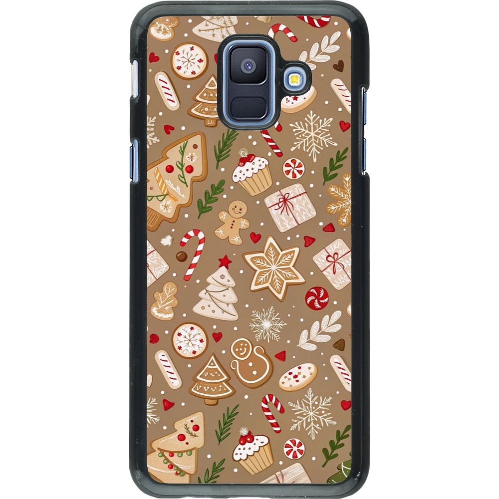 Coque Samsung Galaxy A6 - Christmas 25 Pattern Ginger Cookie