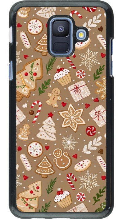 Coque Samsung Galaxy A6 - Christmas 25 Pattern Ginger Cookie