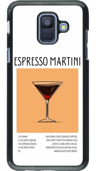Samsung Galaxy A6 Case Hülle - Cocktail Rezept Espresso Martini