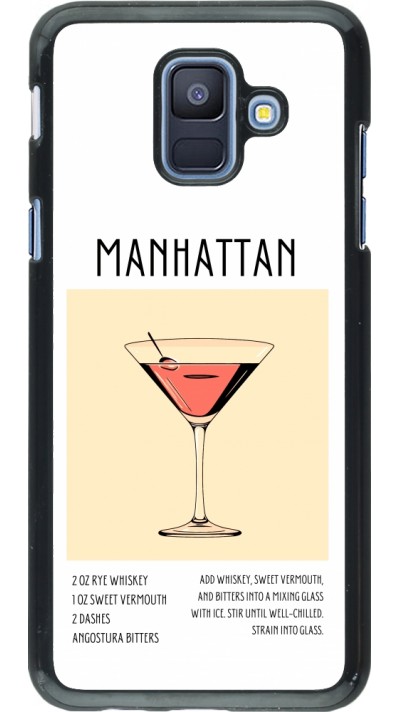 Samsung Galaxy A6 Case Hülle - Cocktail Rezept Manhattan