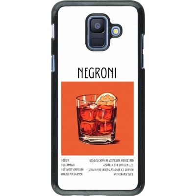 Samsung Galaxy A6 Case Hülle - Cocktail Rezept Negroni