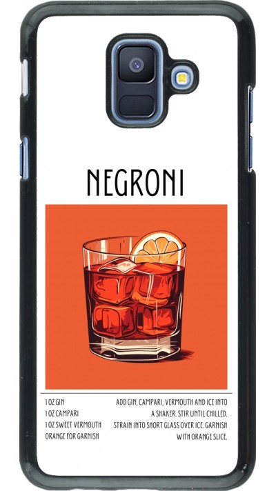 Samsung Galaxy A6 Case Hülle - Cocktail Rezept Negroni