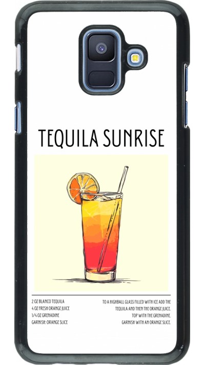 Samsung Galaxy A6 Case Hülle - Cocktail Rezept Tequila Sunrise